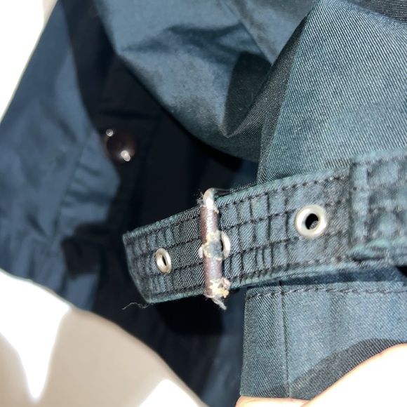 Short Trench Women’s Small Black Pea Coat Waist Length Trench Coat Jacket - Picture 7 of 13